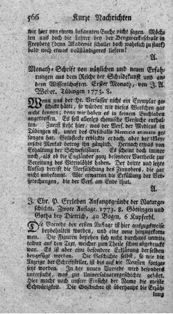 Anfangsgründe der Naturgeschichte. 2.verb.Aufl.