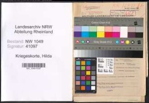 Entnazifizierung Hilda Kriegeskorte , geb. 08.09.1911 (Kaufmaennischer Angestellte)