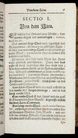 Sectio I. Von dem Hirn