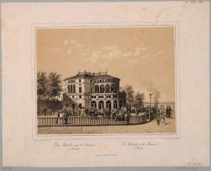 Dresden, das Vierte Belvedere (1842–1945) auf der Brühlschen Terrasse von Osten