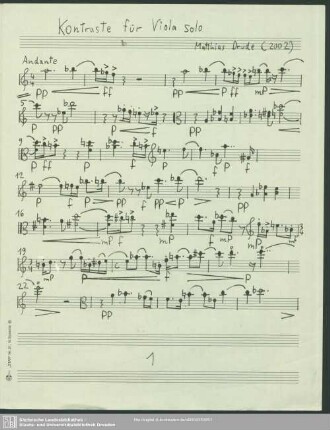 Kontraste für Viola solo : (2002)