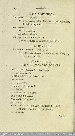 Classis XXIII. Polygamia Monoecia