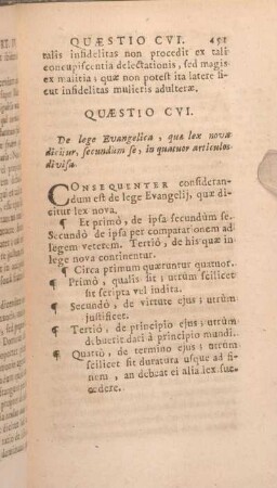 Quaestio CVI. De lege Evangelica, quae lex nova dicitur, secundùm se, in quatuor articulos divisa.