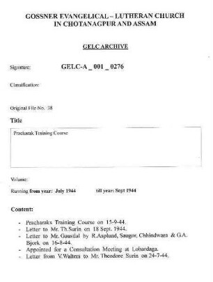 Pracharak Training Course