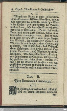 Cap. II. Von Brunonis Canonicae
