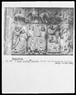 Jungfrauenrelief, rechte Seite: Versuchung Christi