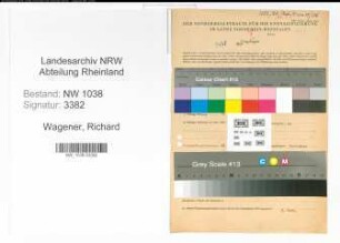 Entnazifizierung Richard Wagener , geb. 12.05.1898 (Maler)
