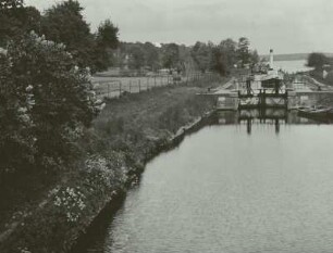 Himmelpfort, Havelland. Schleuse an der Mündung des Lychener Kanals in den Stolpsee