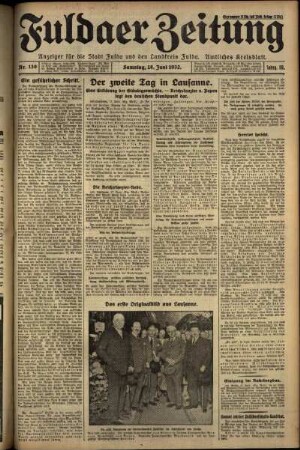 Ausgabe vom Samstag, den 18. Juni 1932.