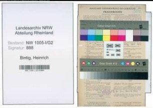 Entnazifizierung Heinrich Bintig , geb. 27.09.1891 (Beamter)