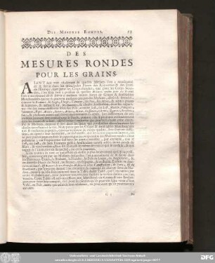 Des Mesures Rondes Pour Les Grains.