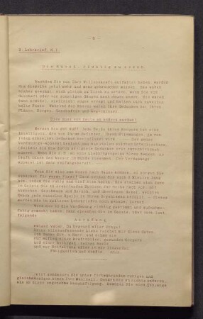 2. Lehrbrief. K.I. Die Kunst richtig zu essen.