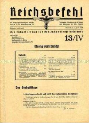 Mitteilungsblatt der Reichsjugendführung der NSDAP für HJ-Funktionäre