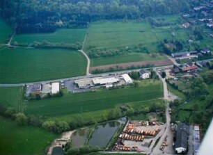Büdingen, Vogelsbergstraße 94. Deutsches Rotes Kreuz, Kreisverband Büdingen e. V. Luftbild-Schrägaufnahme von Nordwest