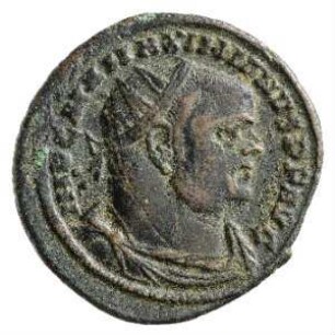 Münze, Follis (Follaro), 296 - 297 n. Chr.