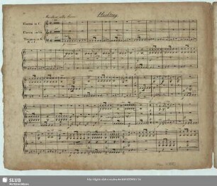 Nachtrag (Clarini in C, Clarini in Es, Timpani in G, B, C)