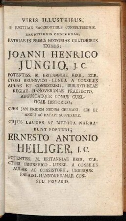 Viris Illustribus; S. Justitiae Sacerdotibus Consultissimis,[...]