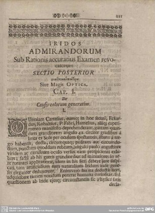 CAP. I. DE Causis colorum generatim.