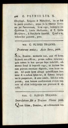 VII. C. Plinius Trajano