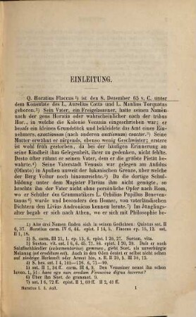 Q. Horatius Flaccus, 1. Oden und Epoden