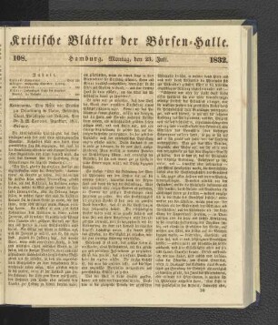 108. 23. Juli 1832