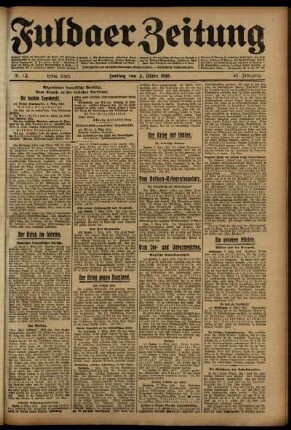 Erste Ausgabe vom Freitag, den 03. März 1916.