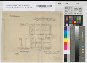 Erweiterung des Betriebsflügel am Empfangsgebäude Bielefeld Hbf: Grundriß Kellergeschoß, M. 1:100