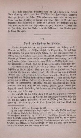 III. Zweck und Tendenz des Vereins