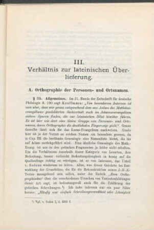 III. Verhältnis zur lateinischen Überlieferung.