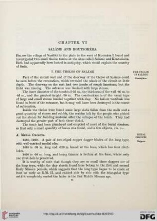 Chapter VI: Saláme and Koutsokéra