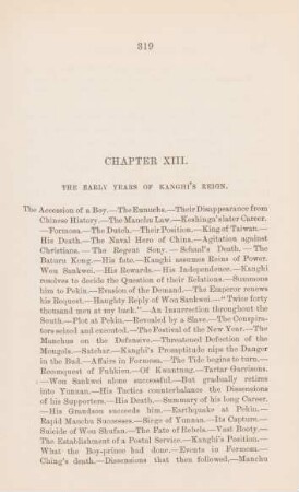 Chapter XIII. The early years of Kanghi's Reign
