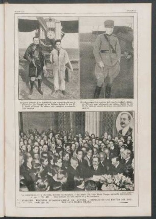 Aviación. - Records sudamericanos de altura. - Sepelio de los restos del Doctor Luis María Drago.