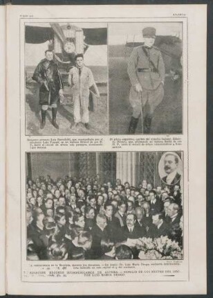 Aviación. - Records sudamericanos de altura. - Sepelio de los restos del Doctor Luis María Drago.
