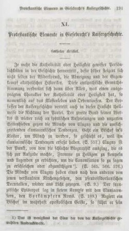 191-209 Protestantische Elemente in Giesebrecht's Kaisergeschichte : sechster Artikel