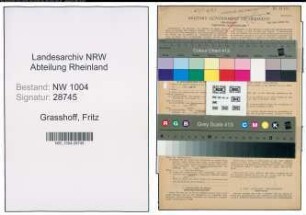 Entnazifizierung Fritz Grasshoff , geb. 12.05.1900 (Landwirt)