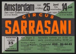 Circus Sarrasani, Amsterdam, ohne Jahr