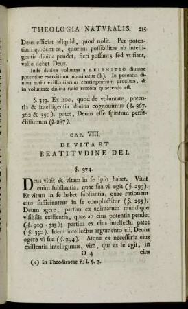 Cap. VIII. De Vita Et Beatitudine Dei