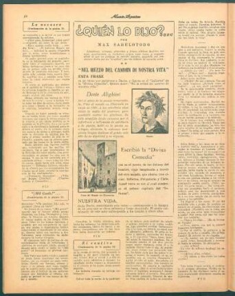 Escribió la "Divina Comedia"