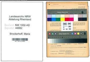 Entnazifizierung Maria Brockerhoff, geb. 28.08.1912 (Angest.)