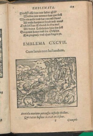 Emblema CXCVII. Cum laruis non luctandum.