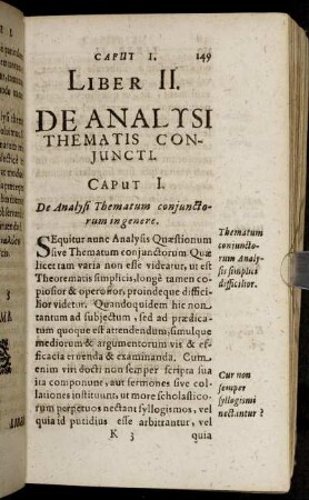 Liber II. De Analysi Thematis Conjuncti.
