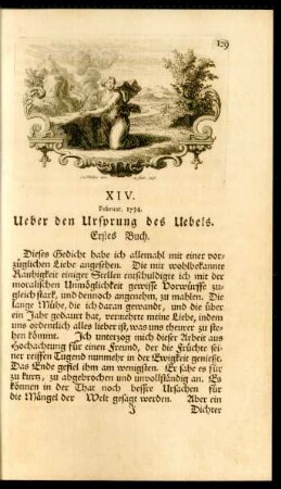 XIV. Februar. 1734. Ueber den Ursprung des Uebels