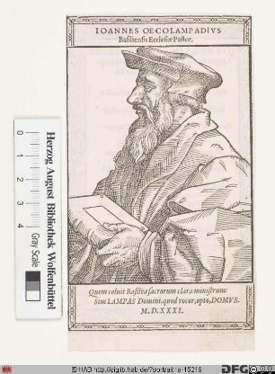Bildnis Johannes Oecolampadius (eig. Husschin, Hausschein, Hüßgen od. Heußgen)