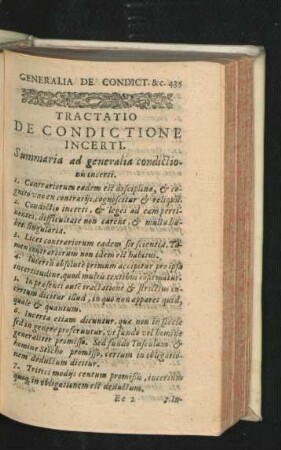 Tractatio De Condictione Incerti.