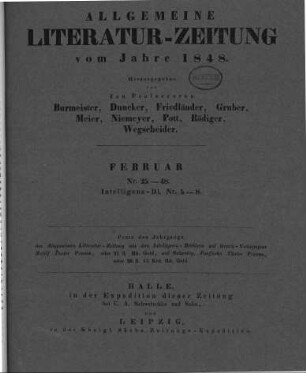 Tittelblatt Februar 1848