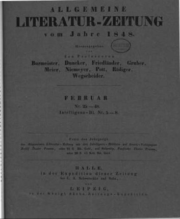 Tittelblatt Februar 1848