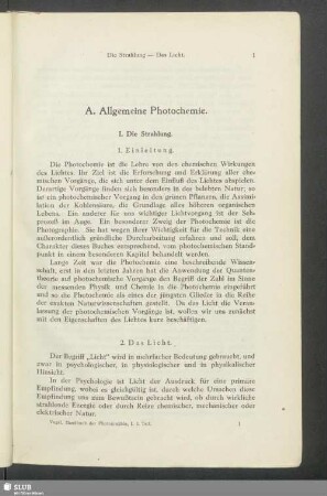 I. Die Strahlung
