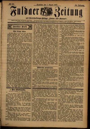 Zweite Ausgabe vom Samstag, den 07. August 1897.