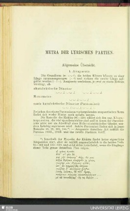 Metra der Lyrischen Partien
