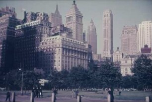 Reisefotos USA. New York. Manhattan. Central Park. Blick gegen Hochhäuser